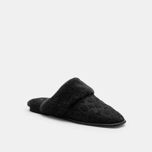 Sherpa Flat Mule In Signature Suede